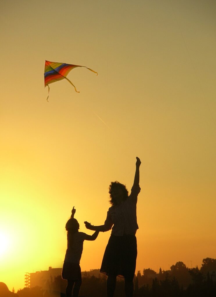 kite, play, family, happy, childhood, kid, sky, flying, happy mothers day, playful, nature, together, summer, child, parent, woman, mother, happiness, activity, game, fun, outdoors, sunset, silhouette, mom, mum